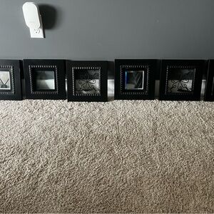 Set of Black Decorative Wall Mirrors